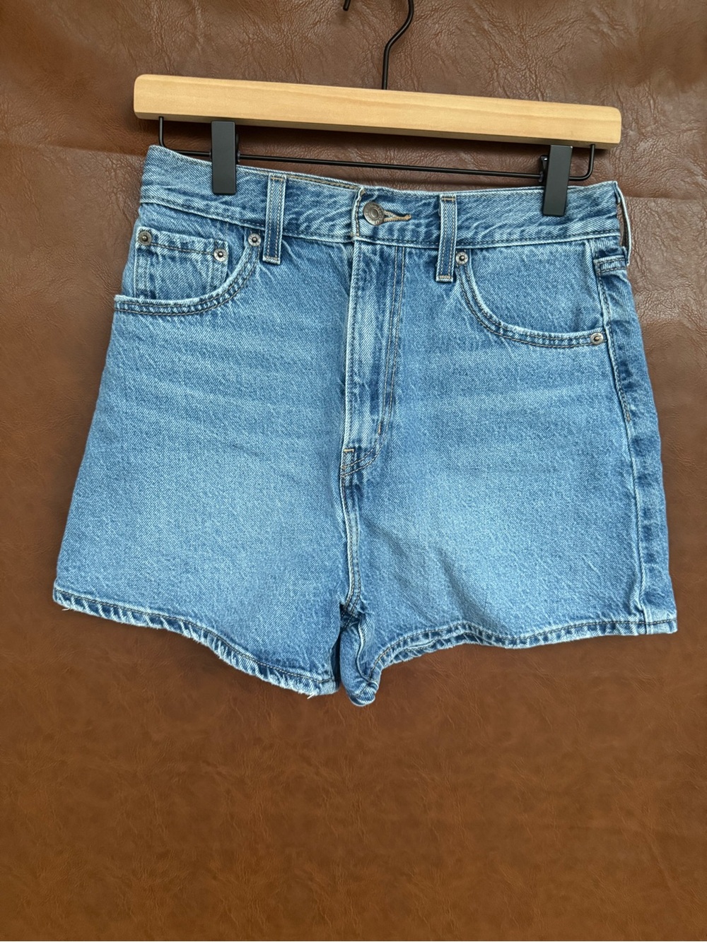 Levis High Loose Shorts Womens 26 High Rise Relaxed Denim Jean Shorts Blue